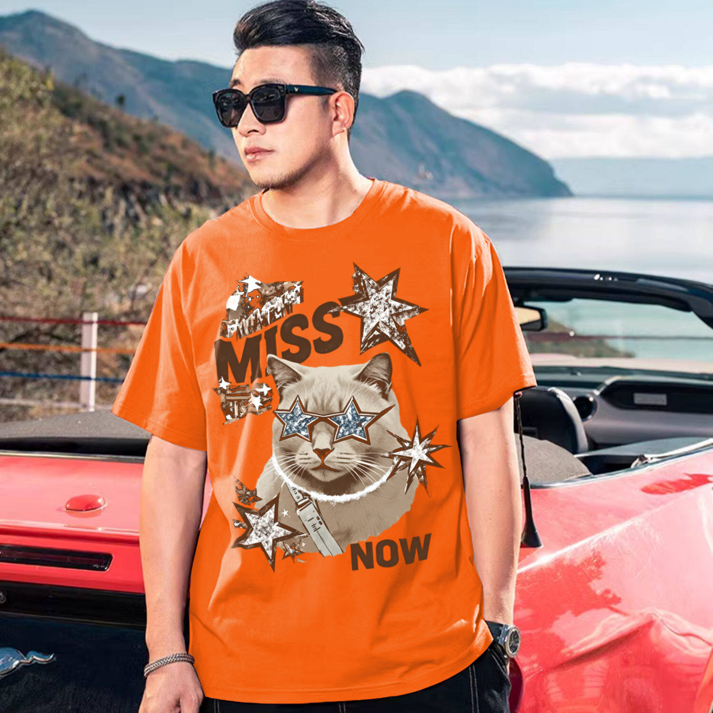 短袖男款2026新款男士短袖t恤潮牌胖哥休闲宽松圆领半袖上衣170胸