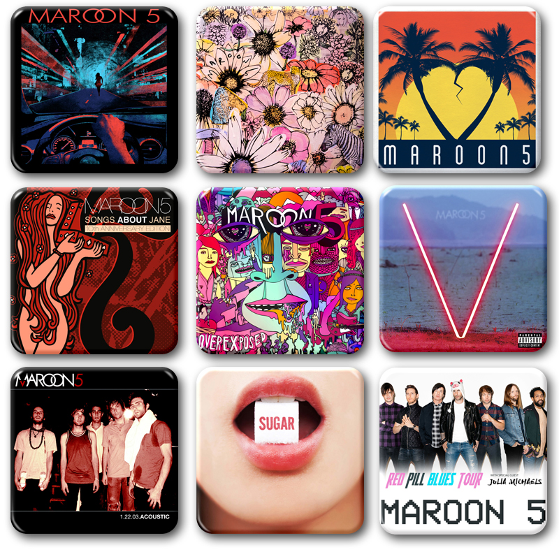魔力红Maroon 5乐队专辑唱片徽章周边胸针音乐酒吧摇滚挂件饰品画