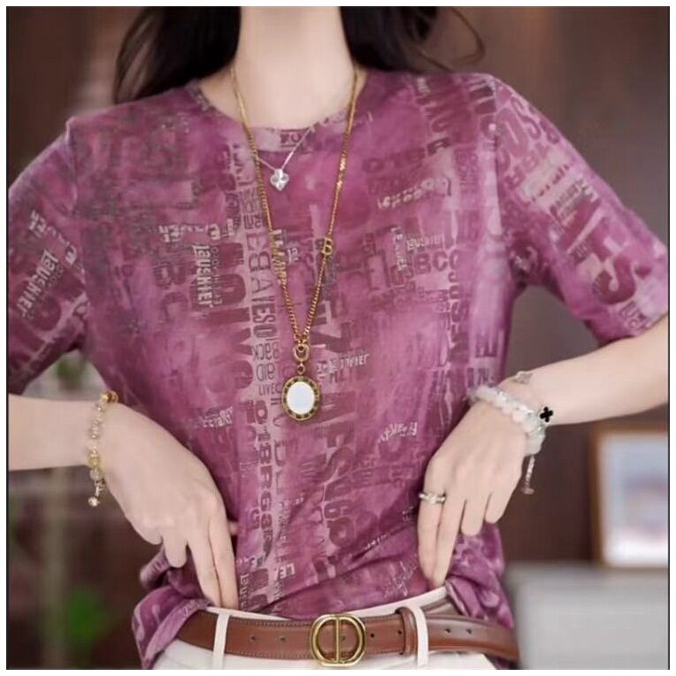 正品 2026夏季新款气质妈妈装中老年女洋气休闲女士显廋T恤女