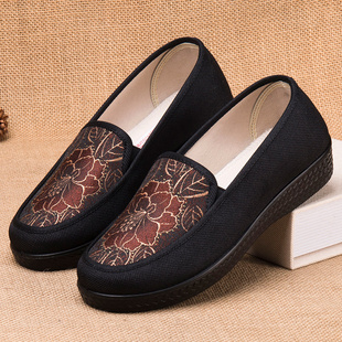 老北京布鞋女款单鞋软底防滑老人鞋春秋季妈妈舒适鞋老太太奶奶鞋
