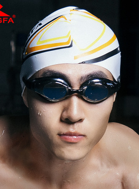 英发泳镜大框防雾炫酷电镀反光休闲男女游泳镜Y2800AFM