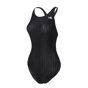 送胸贴英发单层条纹竞速型比赛训练连体三角游泳衣922A