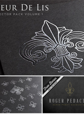 A0677矢量AI设计素材 法式风格鸢尾花纹章Fleur de lis图案logo