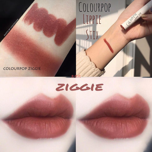 美购现货 COLOURPOP 卡乐泡泡 哑光唇膏笔 丝绒雾面口红 ziggie