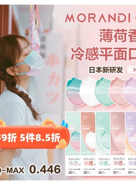 日本Morandi Co美颜冷感凉感MC透气成人夏天薄款彩色防晒防晒口罩