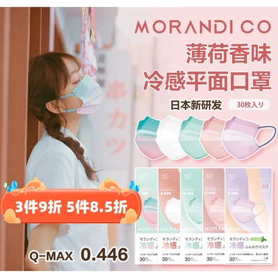 MorandiCo冷感高质感糖果色口罩