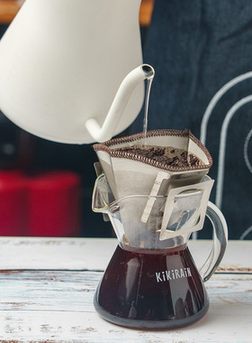 户外神器丨台湾KiKiRAiN手冲咖啡挂耳滤纸环保便携304不锈钢滤网