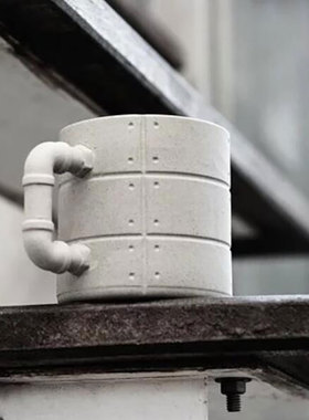 台湾村宜Driver J.S.清水马克杯350ml复古工业风陶瓷咖啡杯压手