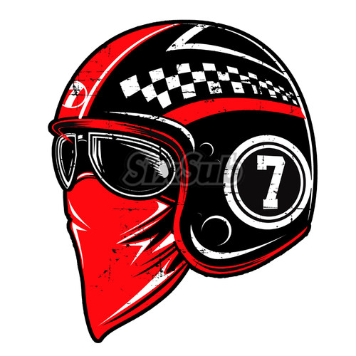 cafe racer咖啡车手7号复古汽车摩托反光镭射立体贴#113