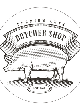 动物风格 猪肉铺吃不起的肉自嘲徽章汽车摩托机车贴纸贴花#772