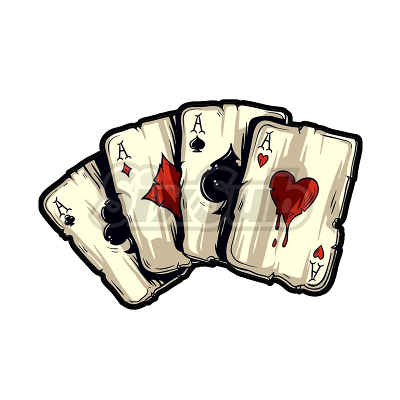 镭射机车磁性王牌复古贴纸