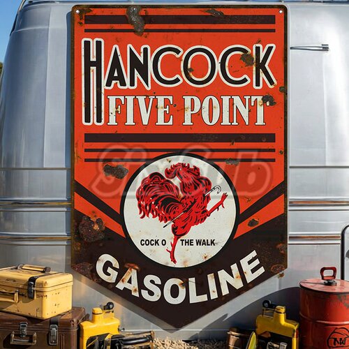 Hancock Five Point Gas Moto房车摩托复古车贴纸装饰贴反光贴