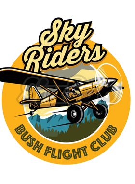 bush plane club飞行俱乐部反光镭射车贴#31211