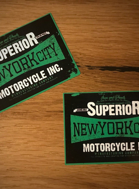 摩托车贴纸复古马达美式V2浮标复古档杆复古#020 new york city