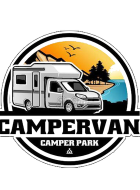 CAMERVAN露营皮卡房车诗和远方反光镭射磁性装饰车贴贴花22724#