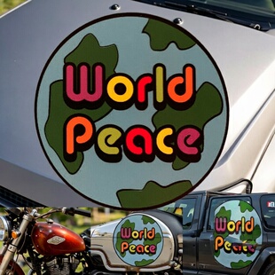 世界和平没有战争战争爱和平World Peace＃553 No War贴纸贴花