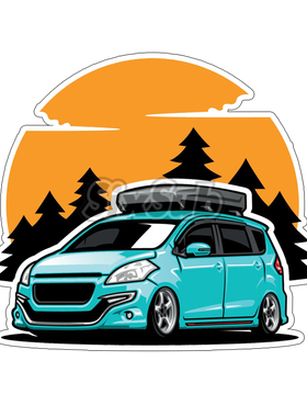 mpv car旅行车塞纳飞度VANlife自驾车贴#41201