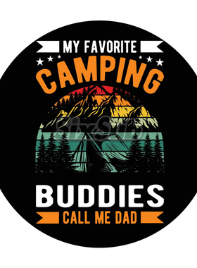 CAMPING 露营自驾保温箱装饰磁性反光镭射车贴#4503