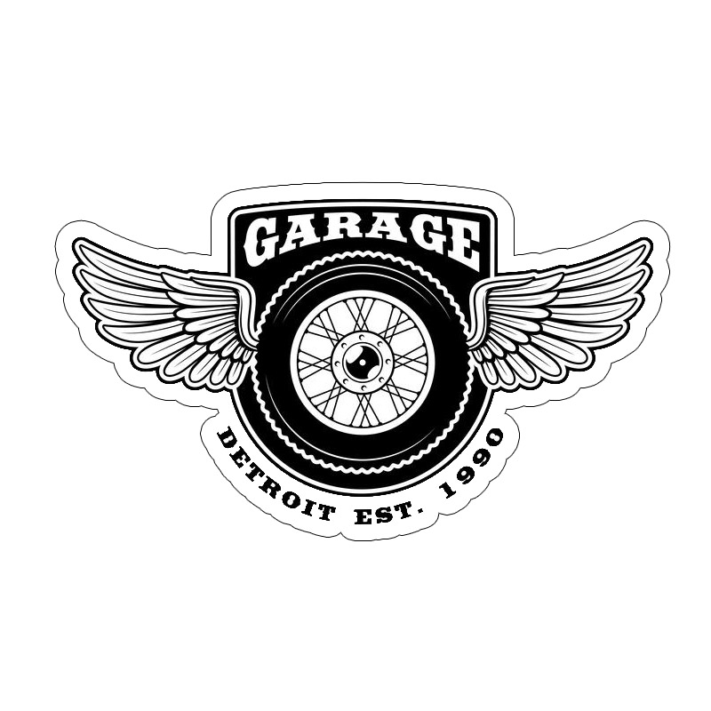 中大排量飞行咖啡摩托车贴纸