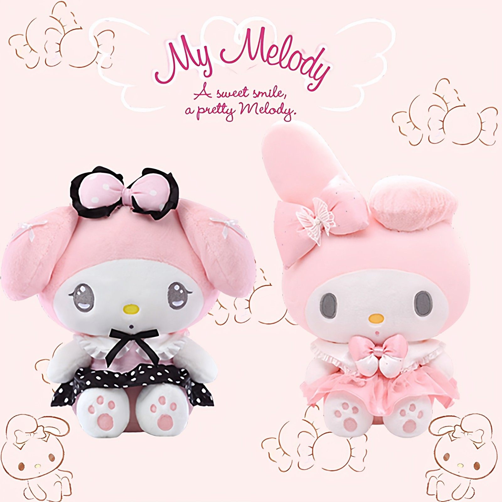 新款尚绒坊正版三丽鸥MyMelody美乐蒂公仔玩偶娃娃生日礼物批发