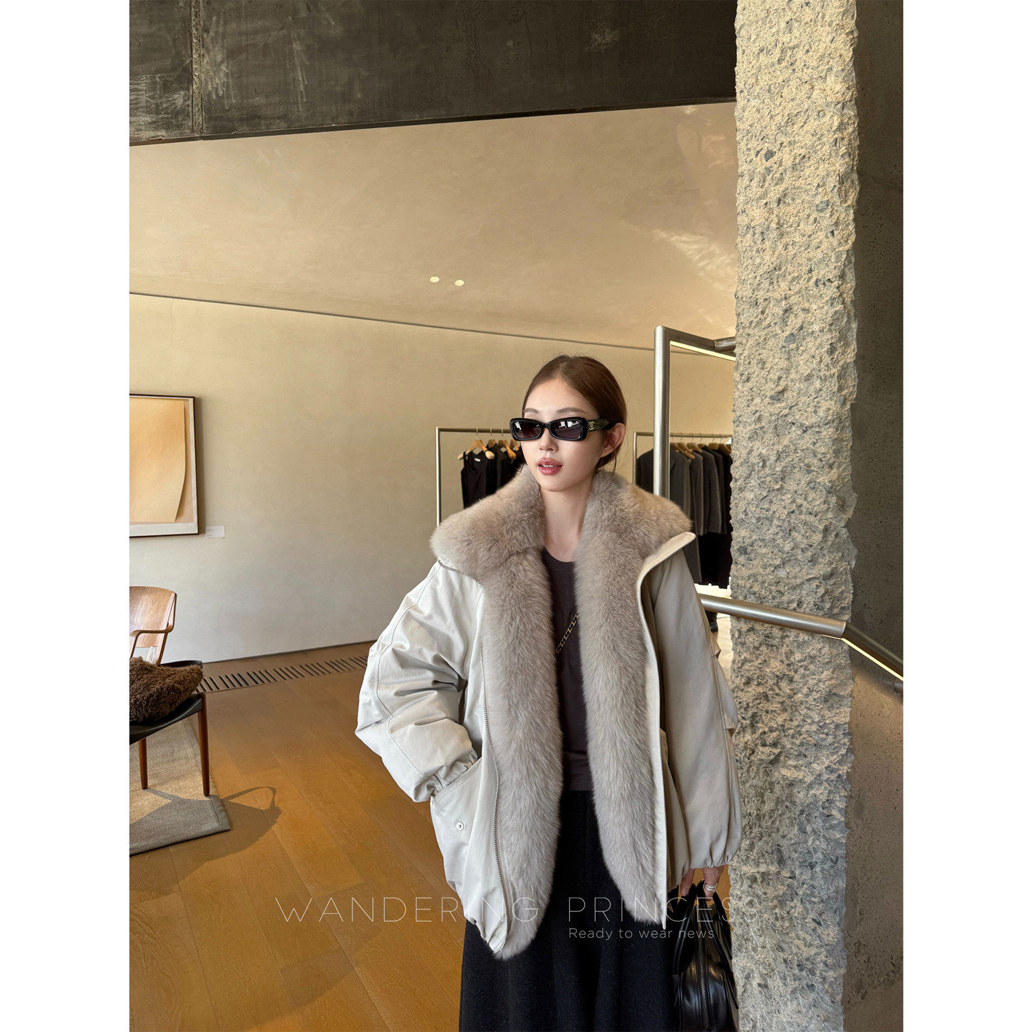 钱美西 芬兰进口白狐毛霜染90白鹅绒高密三防派克羽绒服保暖外套,女装/女士精品,派克服,淘宝优惠券,粉丝福利购,淘宝优惠卷