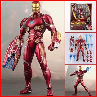 现货复仇者联盟SHF钢铁侠蜘蛛侠MK50 豪华版灭霸可动公仔手办模型