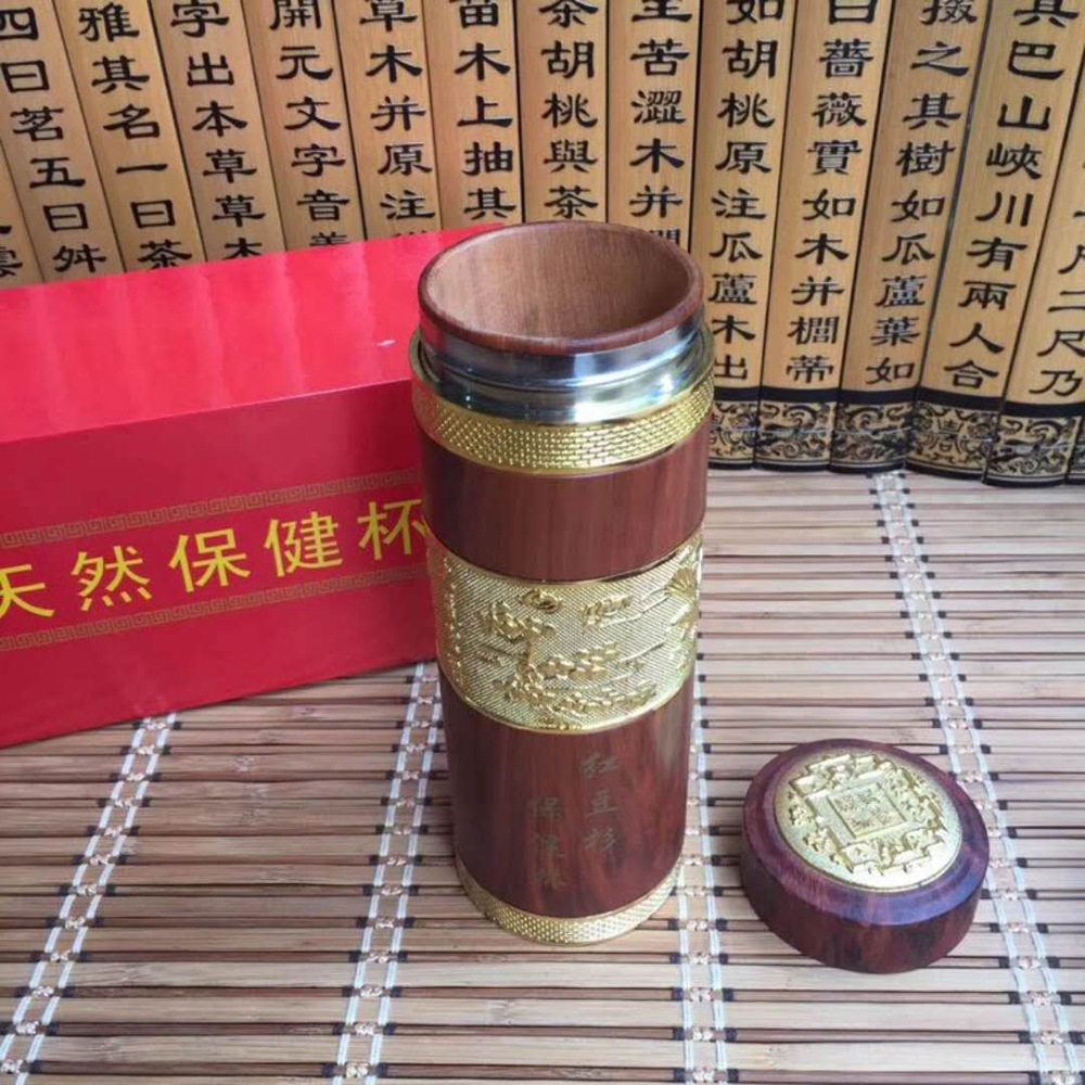 红豆杉保温杯 时尚雕刻杯 浮雕装饰摆件