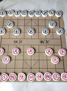 象牙果象棋雕刻双龙戏珠中国象棋益智玩具学生老人送礼收藏