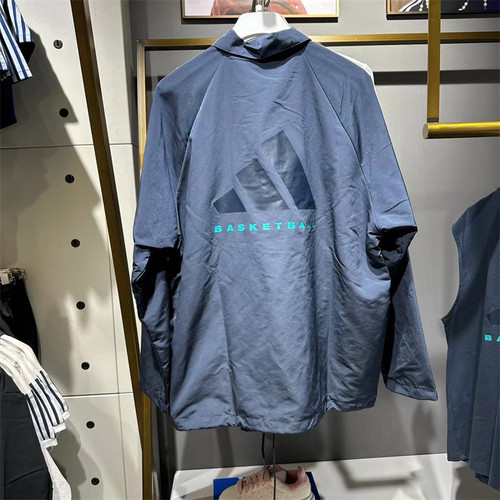 阿迪达斯男女翻领夹克外套