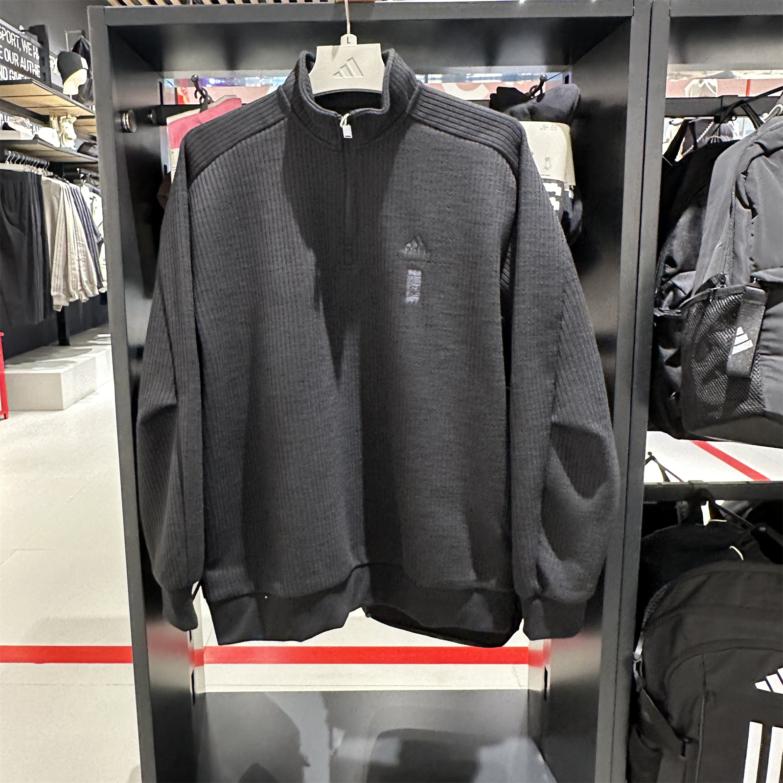 阿迪达斯男加绒卫衣套头衫