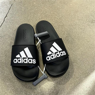 正品Adidas阿迪达斯男女情侣生活拖鞋春夏一字拖休闲沙滩鞋GY1945