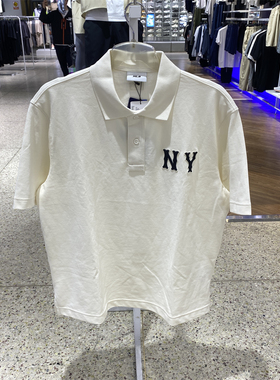 MLB男女情侣短袖POLO衫纯色防晒凉感百搭休闲25夏季T恤3APQB0353