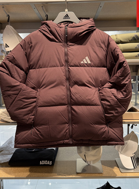 Adidas阿迪达斯女子羽绒服25冬新款连帽保暖面包服鸭绒外套KC5948