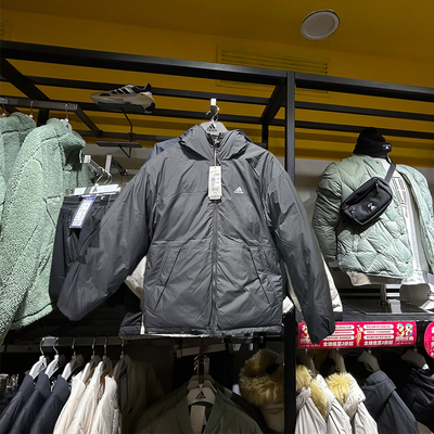 阿迪达斯男女双面穿羽绒服