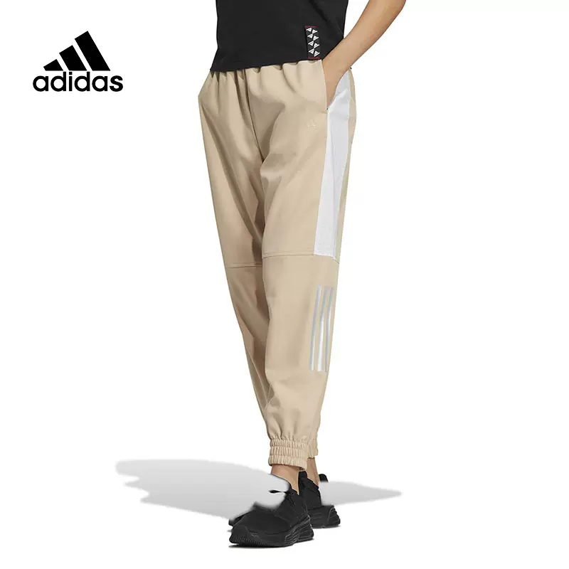正品Adidas/阿迪达斯百搭女裤冬款跑步保暖收口运动休闲裤 HM7087