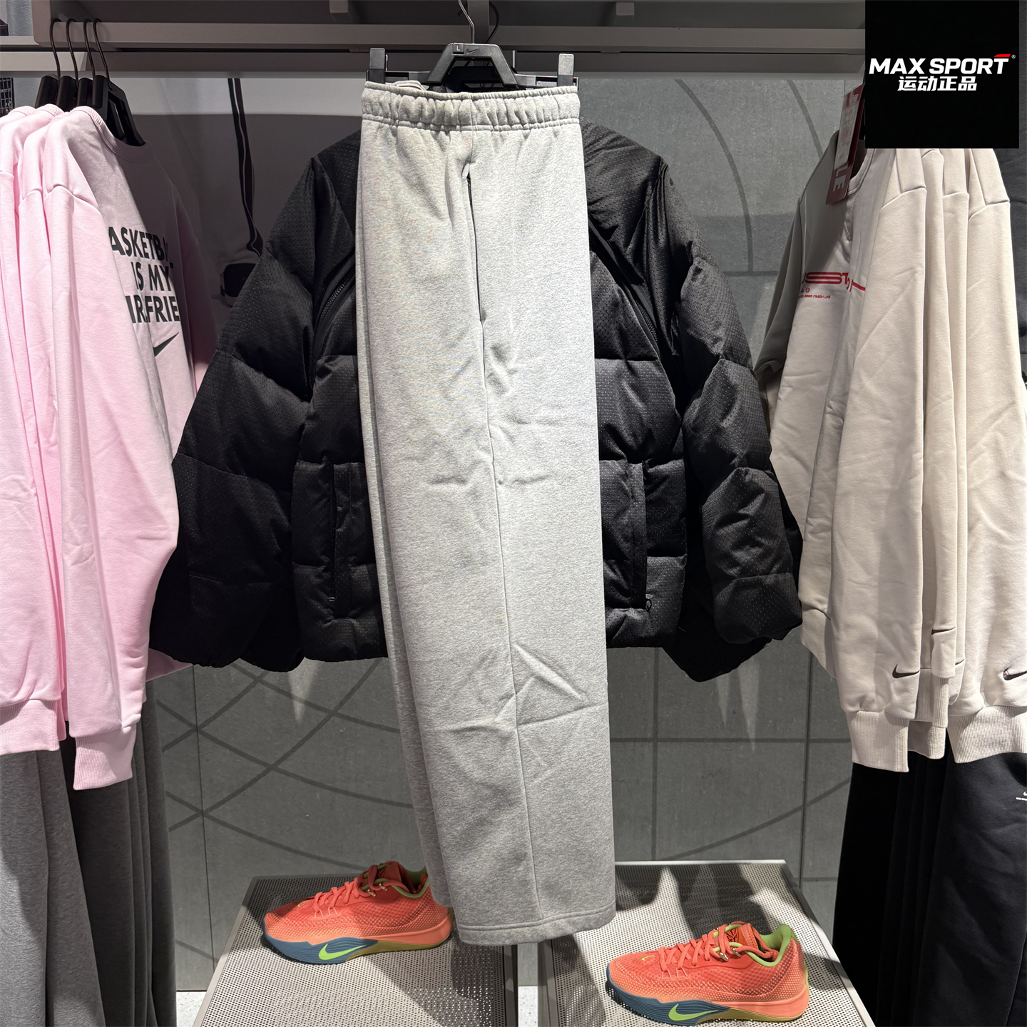 耐克男子加绒长裤休闲直筒裤