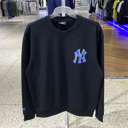 MLB男女情侣卫衣休闲运动上衣街头风25秋新款套头打底衫3AMTB3254