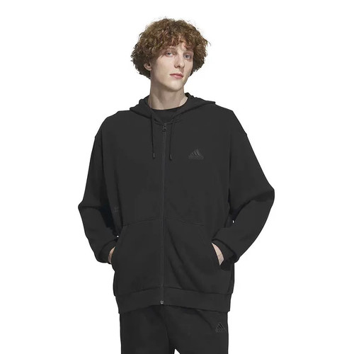 正品Adidas阿迪达春季男毛圈布运动休闲宽松连帽夹克外套 IT3963
