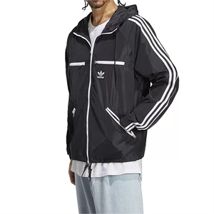 正品Adidas/阿迪达斯三叶草外套男新款运动连帽防风服夹克HS2066