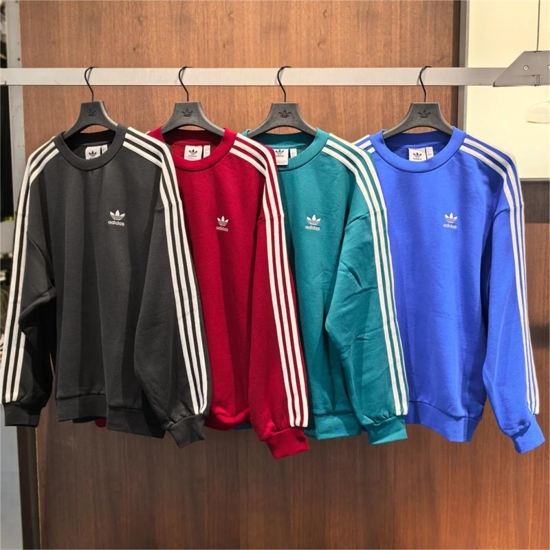 阿迪达斯男卫衣圆领套头衫