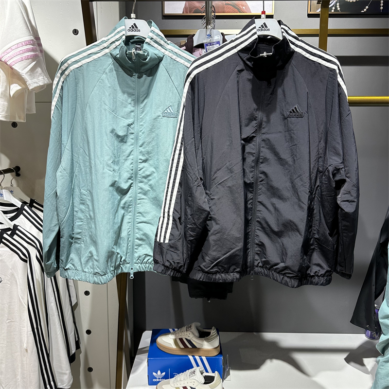 正品Adidas阿迪达斯男女外套2024秋新款休闲上衣运动服夹克JI6646
