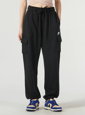 正品NIKE耐克女士长裤子秋季运动裤跑步训练裤休闲裤DQ5197-010