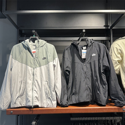 正品NIKE/耐克秋冬季外套男子新款加绒保暖连帽运动服夹克 FB8619