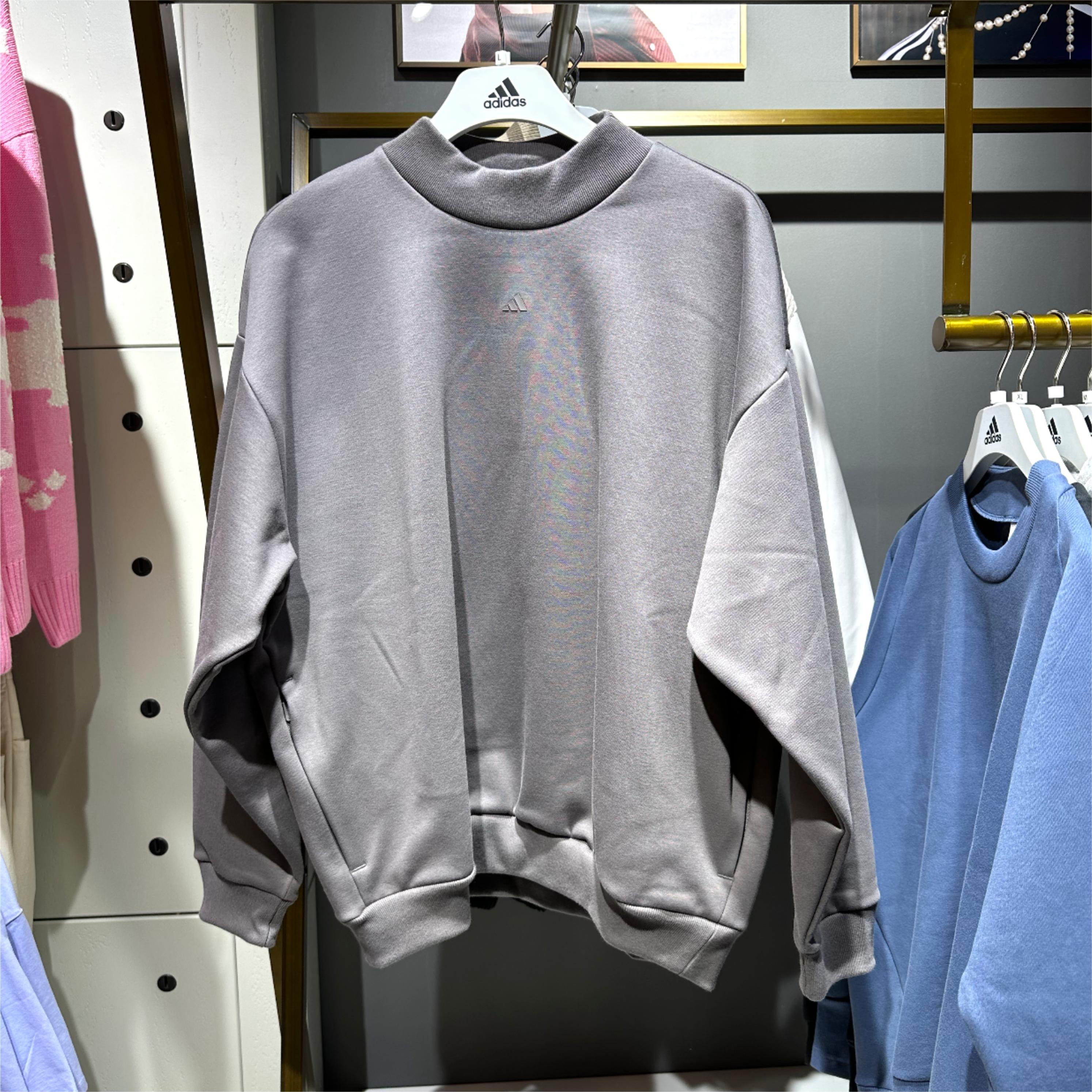 阿迪达斯男女加绒卫衣套头衫