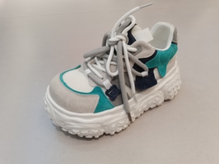 2826新款真皮女鞋厚底增高老爹鞋丑萌面包单鞋彩色超轻运动休闲鞋