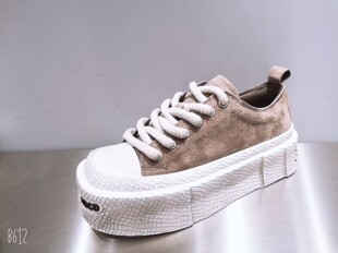 厚底饼干板鞋 真皮女鞋 新款 软底小白鞋 百搭洋气休闲鞋 单鞋 2026春季