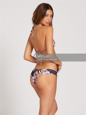 VOLCOM冲浪比基尼下装YOU DA PALM CHEEKINI BIKINI BOTTOM BLACK