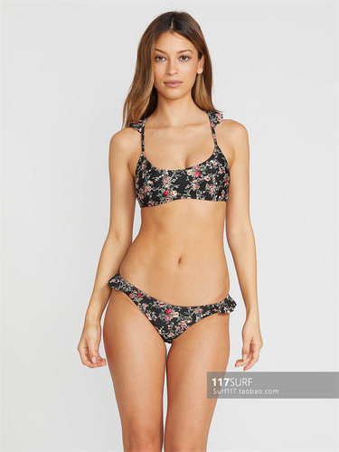 VOLCOM冲浪比基尼上衣 泳衣 BUDS 4 LIFE SCOOP SWIM TOP - BLACK