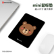 Mini可可熊鼠标垫女生可爱出差办公电脑小号垫布面锁边橡胶底1174