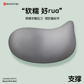 硅胶鼠标腕托小号 皮质女生办公手托腕垫柔软PU防滑底易清洁0677